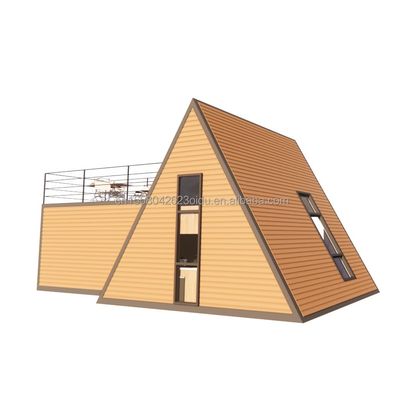Casa Triângulo Um Kit de Casa de Quadro Para Viver Com 50/75/100mm Wave Sandwich Panel Parede e Log