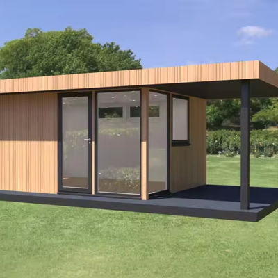 Parede 50/75/100mm Painel Sandwich de onda de aço expansível Unidade de vida ao ar livre Casa pré-fabricada de madeira para vida móvel 20ft/40ft