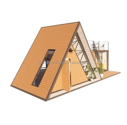 Casa Triângulo Um Kit de Casa de Quadro Para Viver Com 50/75/100mm Wave Sandwich Panel Parede e Log