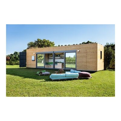 Parede 50/75/100mm Painel Sandwich de onda de aço expansível Unidade de vida ao ar livre Casa pré-fabricada de madeira para vida móvel 20ft/40ft