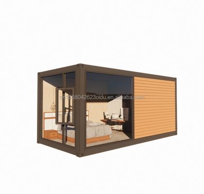 Parede 50/75/100mm Painel Sandwich de onda de aço expansível Unidade de vida ao ar livre Casa pré-fabricada de madeira para vida móvel 20ft/40ft