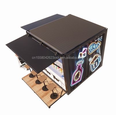 Loja de varejo de cores personalizadas em uma loja de café pop-up de 10 pés com painel de sanduíche de onda 50/75/100 mm