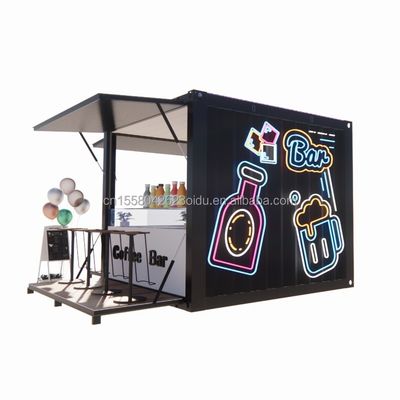 Loja de varejo de cores personalizadas em uma loja de café pop-up de 10 pés com painel de sanduíche de onda 50/75/100 mm