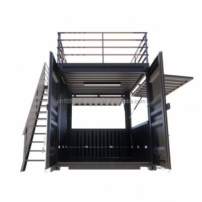 Mini 10ft Pop-up Store Estrutura de aço resistente Container Bar Stand com dobra de aço galvanizado
