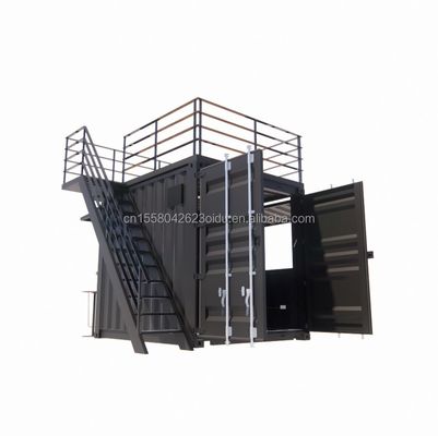 Mini 10ft Pop-up Store Estrutura de aço resistente Container Bar Stand com dobra de aço galvanizado