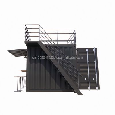 Mini 10ft Pop-up Store Estrutura de aço resistente Container Bar Stand com dobra de aço galvanizado