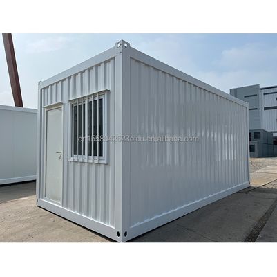 20 FT Garagem de aço pré-fabricada moderna com porta de painel de sanduíche Alumínio de liga de janelas Fácil de montar Armazém de embalagem plana