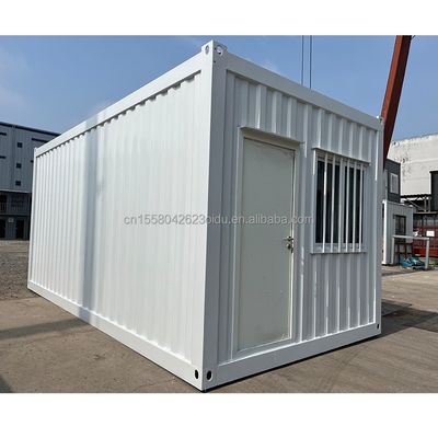 20 FT Garagem de aço pré-fabricada moderna com porta de painel de sanduíche Alumínio de liga de janelas Fácil de montar Armazém de embalagem plana