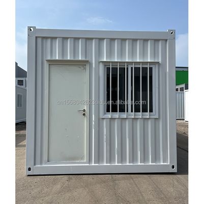 20 FT Garagem de aço pré-fabricada moderna com porta de painel de sanduíche Alumínio de liga de janelas Fácil de montar Armazém de embalagem plana