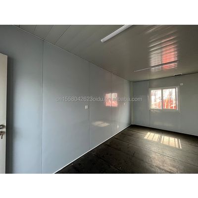 20 FT Garagem de aço pré-fabricada moderna com porta de painel de sanduíche Alumínio de liga de janelas Fácil de montar Armazém de embalagem plana