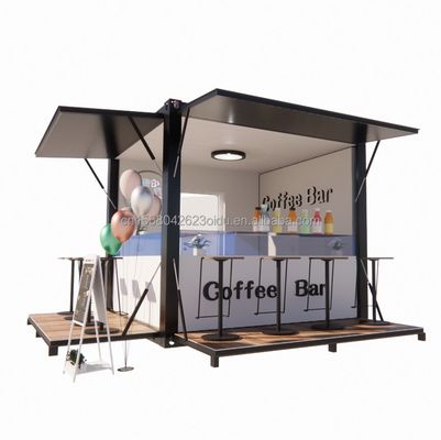 Hotel 10ft Mini Container Bar Estand no supermercado com loja pop-up robusta e design moderno