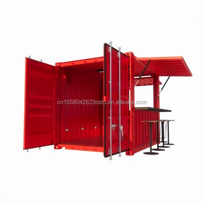 Hotel 10ft Mini Container Bar Estand no supermercado com loja pop-up robusta e design moderno