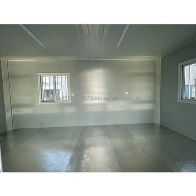 Tubos quadrados de aço galvanizado Estrutura principal Casa de contêineres pré-fabricada de pequeno espaço para o canteiro de obras Família de armazém