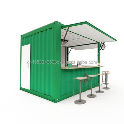 10ft e 20ft Container Cafés com Alumínio Alloy Windows Portátil Pop Up Cafe Bar