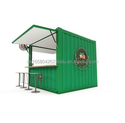 10ft e 20ft Container Cafés com Alumínio Alloy Windows Portátil Pop Up Cafe Bar