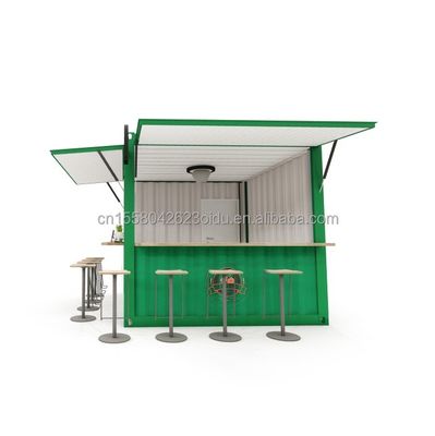 10ft e 20ft Container Cafés com Alumínio Alloy Windows Portátil Pop Up Cafe Bar