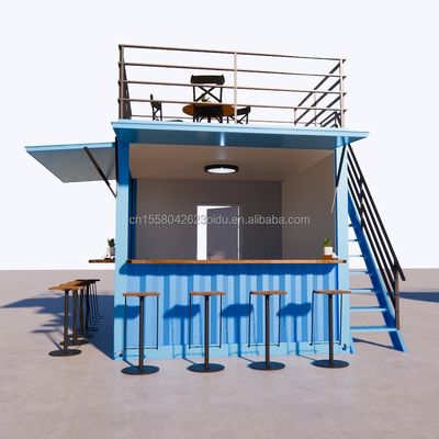 10ft Restaurante pré-fabricado Loja de Street Food Quiosque Container Pop Up Mobile Mini Container de Envio com Design de Hotel
