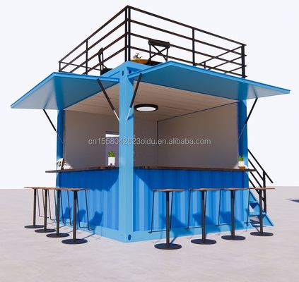 10ft Restaurante pré-fabricado Loja de Street Food Quiosque Container Pop Up Mobile Mini Container de Envio com Design de Hotel