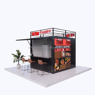 Estilo de Design Moderno 10ft Container Sentry Box Fast Food Truck Mobile Coffee Truck Bar Loja de conveniência