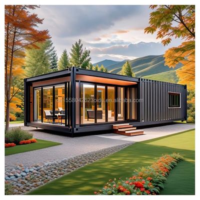 Outdoor 40ft ou 20ft Design moderno Container expansível Casa pré-fabricada Residencial pré-fabricada Casa pequena para material de aço vivo