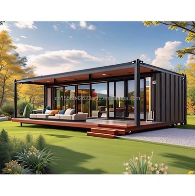 Outdoor 40ft ou 20ft Design moderno Container expansível Casa pré-fabricada Residencial pré-fabricada Casa pequena para material de aço vivo