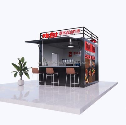 Estilo de Design Moderno 10ft Container Sentry Box Fast Food Truck Mobile Coffee Truck Bar Loja de conveniência