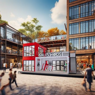 3 quartos e sala de estar Casa modular pequena Casa pré-fabricada transportável com estrutura de aço