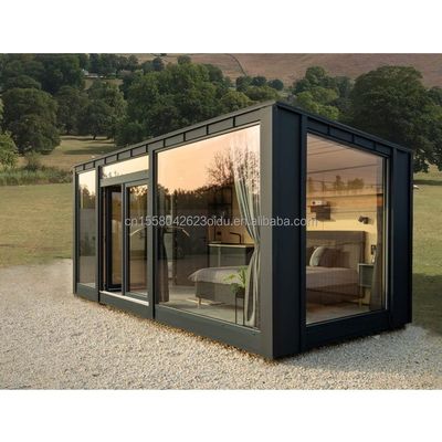 50/75/100mm Wave Sandwich Panel Parede UE Moderno Design Estrutura de aço Edifício para hotéis de madeira ou Mobile Little House Casa pré-fabricada