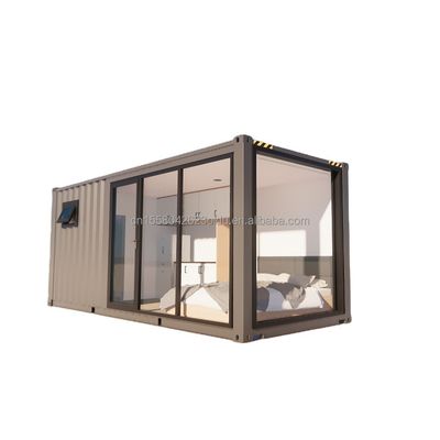 Container de embalagem plana ao ar livre 20-40 FT Casas pequenas pré-fabricadas personalizáveis com design moderno e painel de sanduíche