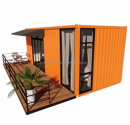 Quadro de aço galvanizado de aço curvado 180g Casa pré-fabricada moderna de 20FT 40FT para transporte de contêineres Jardim Home Hotel
