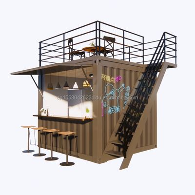 Supermercado de design moderno Container móvel Bar de café Casas 10ft Mini Popup Shop