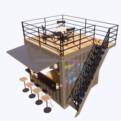 Supermercado de design moderno Container móvel Bar de café Casas 10ft Mini Popup Shop