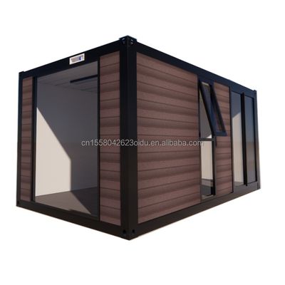 20ft Design Moderno Casa de Madeira Prefabricada Material de Aço Pequena Casa de Contêiner para Hotel / Casais Vocação Estadia ao ar livre
