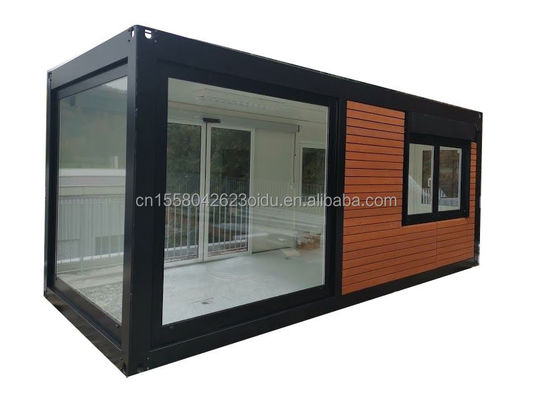 20ft Design Moderno Casa de Madeira Prefabricada Material de Aço Pequena Casa de Contêiner para Hotel / Casais Vocação Estadia ao ar livre