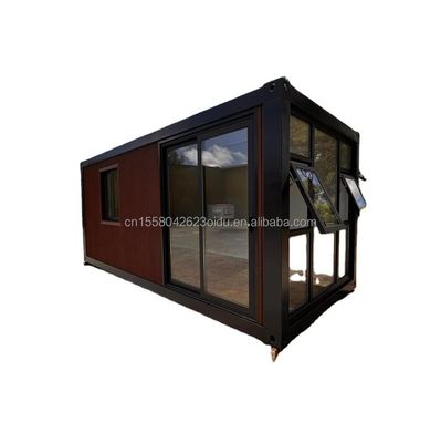 20ft Design Moderno Casa de Madeira Prefabricada Material de Aço Pequena Casa de Contêiner para Hotel / Casais Vocação Estadia ao ar livre