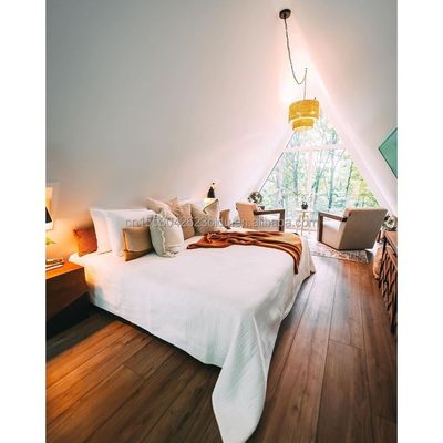 Construção de aço de instalação rápida Casas de contêineres Vila de luxo moderna de dois andares com estrutura A e design de painel sanduíche