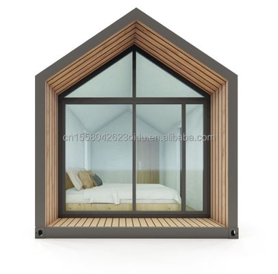 Instalação rápida Vila de luxo pré-fabricada Uma estrutura de estrutura de aço Casa de contêiner triangular feita com painel de sanduíche
