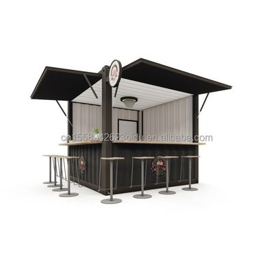 Aço galvanizado curvado 180g 10FT Mini Pop-up Shop Container Café/Bar/Restaurante de fast food/Loja de conveniência/Kiosco/Stand