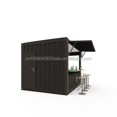Aço galvanizado curvado 180g 10FT Mini Pop-up Shop Container Café/Bar/Restaurante de fast food/Loja de conveniência/Kiosco/Stand