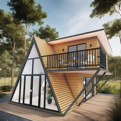 Hotel de 20 pés ou 40 pés Estrutura em forma de triângulo desmontável e expansível Cabaina pequena Casa em A-Frame para quarto ou villa