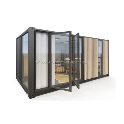 Casa de contêiner de madeira expansível de alumínio para a UE 20ft 40ft Design moderno Outdoor Hotel e vocação
