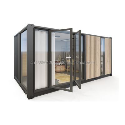 Casa de contêiner de madeira expansível de alumínio para a UE 20ft 40ft Design moderno Outdoor Hotel e vocação