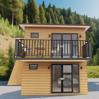 Aço galvanizado curvado 180g Container móvel de 40 pés 20 pés pré-fabricado Casa para alojamento ao ar livre na loja do hotel Villa
