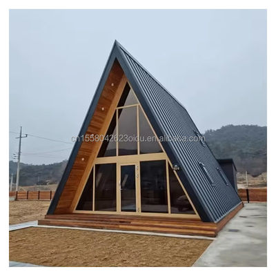 Tubos de aço galvanizado quadrado Estrutura principal Hotel Triângulo A Quadro Casa pré-fabricada Kit para luxo