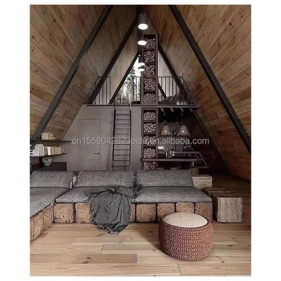 Tubos de aço galvanizado quadrado Estrutura principal Hotel Triângulo A Quadro Casa pré-fabricada Kit para luxo