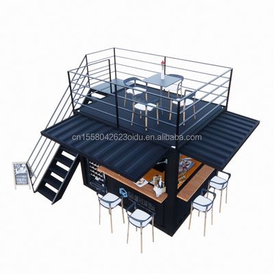 10ft Mini Pop-up Shop Tubos Quadrados de Aço Galvanizado Container Pop-up de dois andares Bar Container de Café
