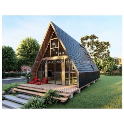 Hotéis Casas de madeira com design triangular Container de estilo moderno e 50/75/100mm Wave Sandwich Panel Wall na UE