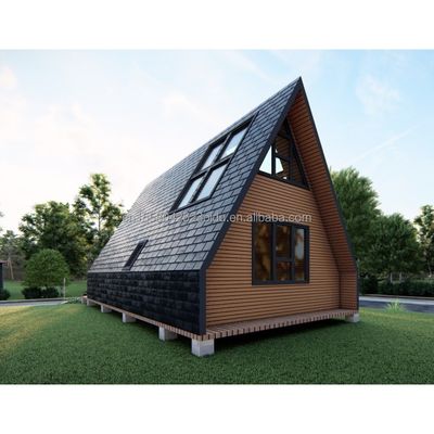 Hotéis Casas de madeira com design triangular Container de estilo moderno e 50/75/100mm Wave Sandwich Panel Wall na UE