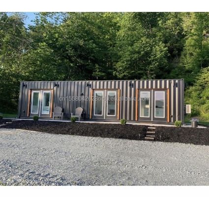 20ft 40ft Container de embarque Casa pré-fabricada para Carport Com painel de sanduíche e dobragem de aço galvanizado 180g