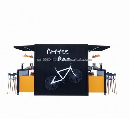 Fast Food Mini Pop-up Shop Lojas de café Container móvel Bar de café Casas com estilo de design moderno e janelas de liga de alumínio